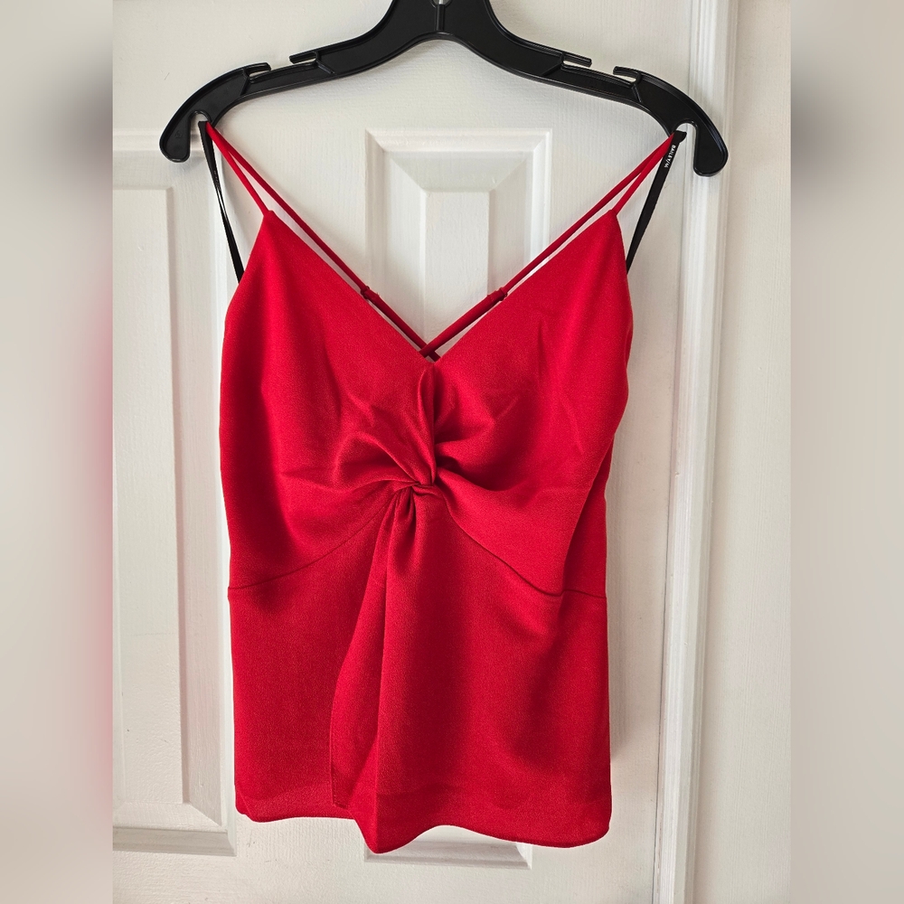 Bailey 44 Red Tank Top Blouse Spaghetti Straps Sleeveless Size XS